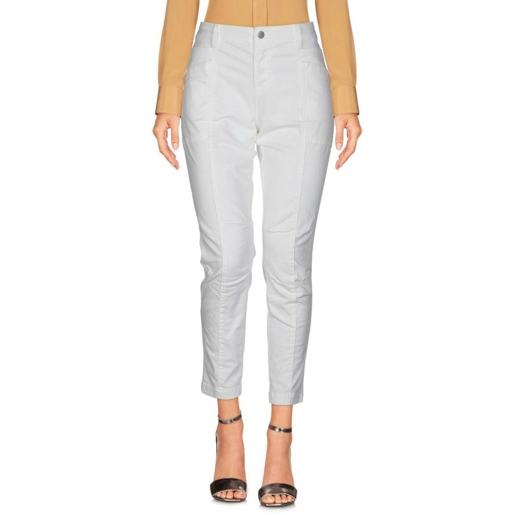 Nwt J. Brand White Brynes Jeans Zip Hem Ankle Skinny Cargo Mid Rise Size 26